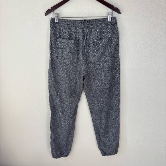 Anthropologie Orana Printed Joggers Pants Sz Small Boho Black White Elastic Tie - Picture 6 of 10